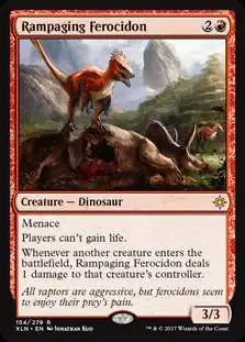 MtG Trading Card Game Ixalan Rare Rampaging Ferocidon #154