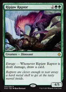 MtG Trading Card Game Ixalan Rare Ripjaw Raptor #203