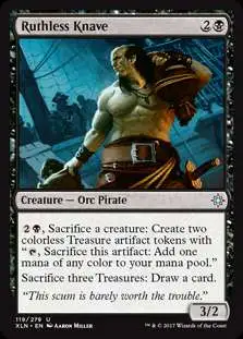 MtG Trading Card Game Ixalan Uncommon Ruthless Knave #119