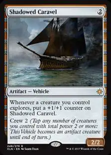 MtG Trading Card Game Ixalan Rare Foil Shadowed Caravel #246