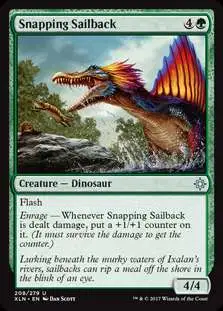 MtG Trading Card Game Ixalan Uncommon Snapping Sailback #208