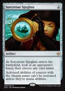 MtG Trading Card Game Ixalan Rare Foil Sorcerous Spyglass #248