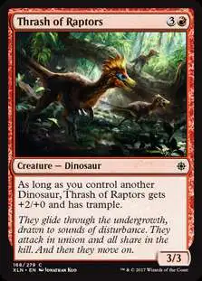 MtG Trading Card Game Ixalan Common Thrash of Raptors #168