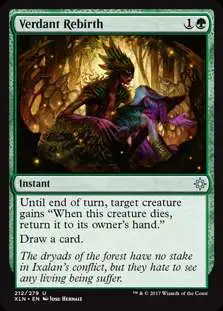 MtG Trading Card Game Ixalan Uncommon Foil Verdant Rebirth #212