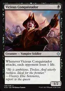 MtG Trading Card Game Ixalan Uncommon Vicious Conquistador #128