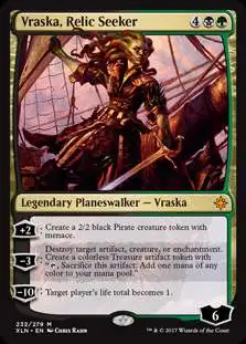 MtG Trading Card Game Ixalan Mythic Rare Vraska, Relic Seeker #232