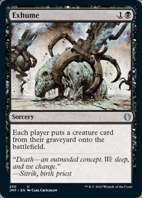 MtG Jumpstart Uncommon Exhume #230