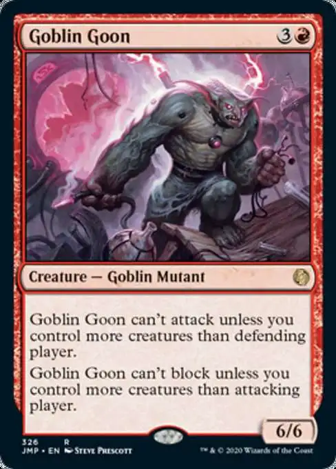 Magic The Gathering Jumpstart Single Card Rare Goblin Goon 326 - ToyWiz