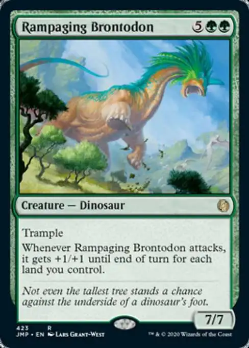 MtG Jumpstart Rare Rampaging Brontodon #423