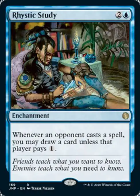 Magic The Gathering Jumpstart Single Card Rare Rhystic Study 169 - ToyWiz