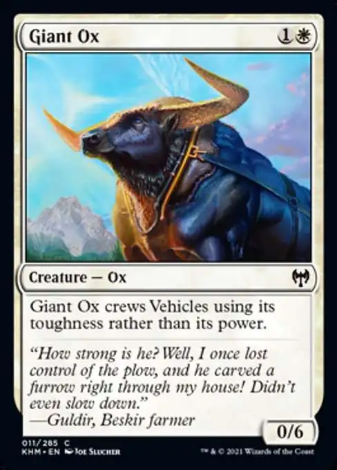 MtG Trading Card Game Kaldheim Common FOIL Giant Ox #11