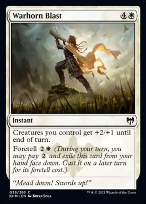 MtG Trading Card Game Kaldheim Common Warhorn Blast #38