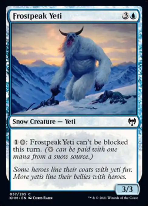 MtG Trading Card Game Kaldheim Common Frostpeak Yeti #57