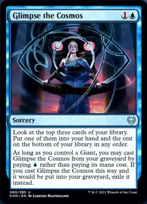 MtG Trading Card Game Kaldheim Uncommon Glimpse the Cosmos #60