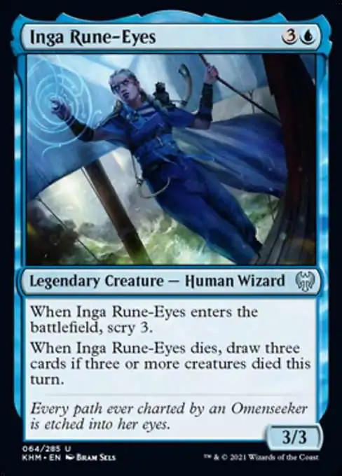 MtG Trading Card Game Kaldheim Uncommon Foil Inga Rune-Eyes #64