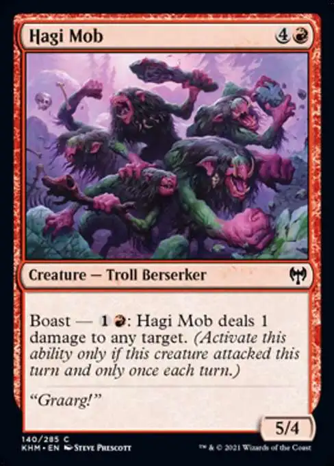 MtG Trading Card Game Kaldheim Common Hagi Mob #140