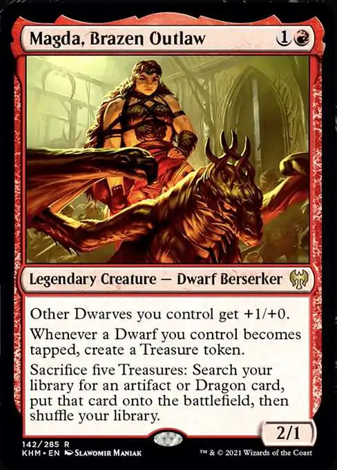 kaldheim rare cards MtG Trading Card Game Cosima, God of the Voyage // The Omenkeel #50 exile up to one target attacking or blocking creature until Sigrid leaves the battlefield. Magic The Gathering Trading Card