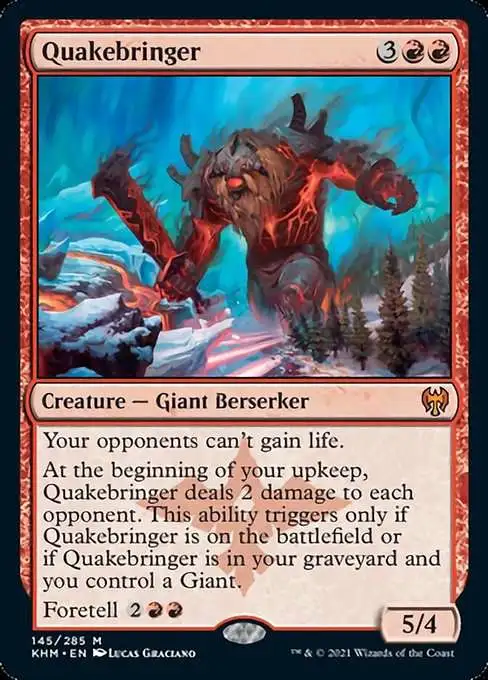 MtG Trading Card Game Kaldheim Mythic Rare Quakebringer #145