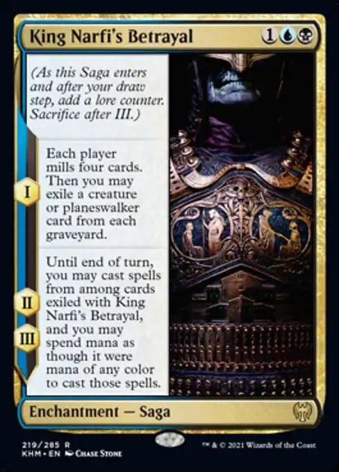 MtG Trading Card Game Kaldheim Rare Foil King Narfi's Betrayal #219