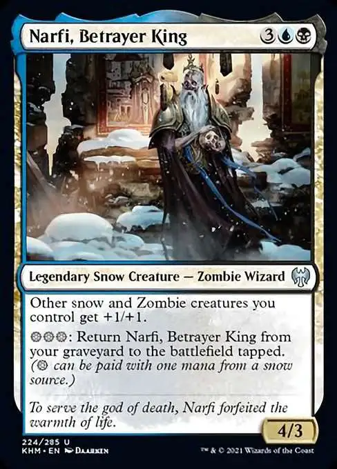 MtG Trading Card Game Kaldheim Uncommon Narfi, Betrayer King #224