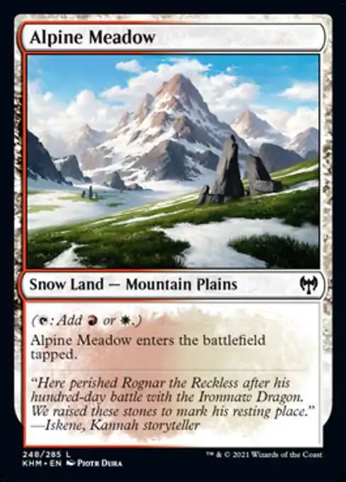 MtG Trading Card Game Kaldheim Common Alpine Meadow #248
