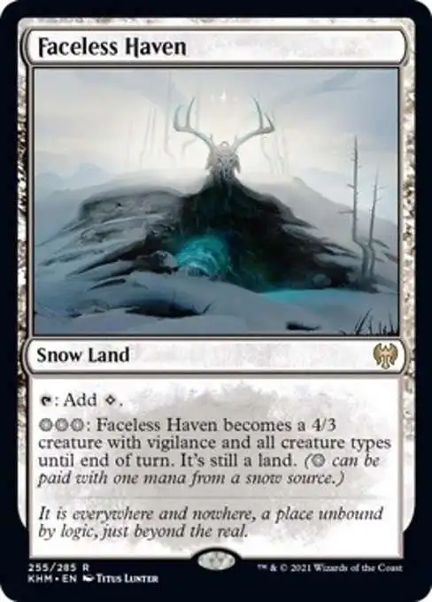 MtG Trading Card Game Kaldheim Rare Faceless Haven #255