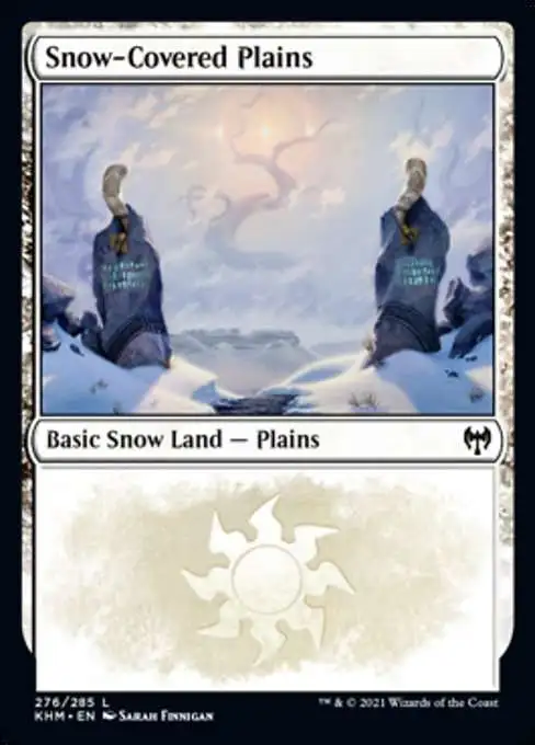 MtG Trading Card Game Kaldheim Common Snow-Covered Plains #276