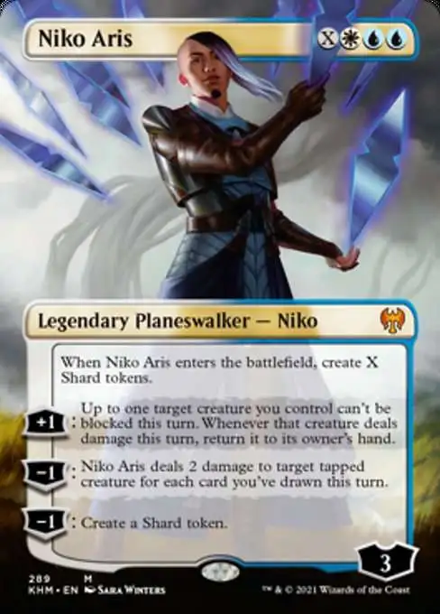 MtG Trading Card Game Kaldheim Mythic Rare Niko Aris #289 [FOIL Borderless Planeswalker]