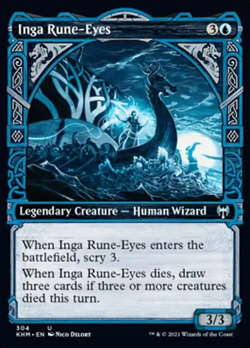 MtG Trading Card Game Kaldheim Uncommon Inga Rune-Eyes #304 [Showcase]