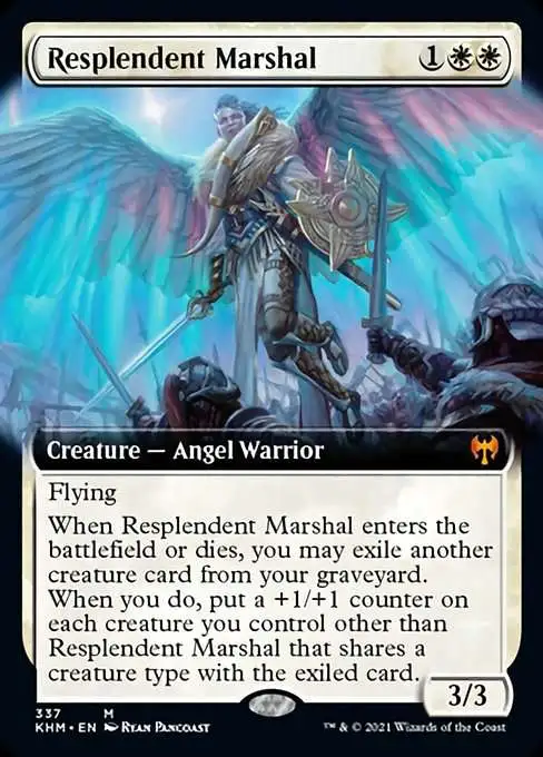 MtG Trading Card Game Kaldheim Mythic Rare Resplendent Marshal #337 [Extended Art]