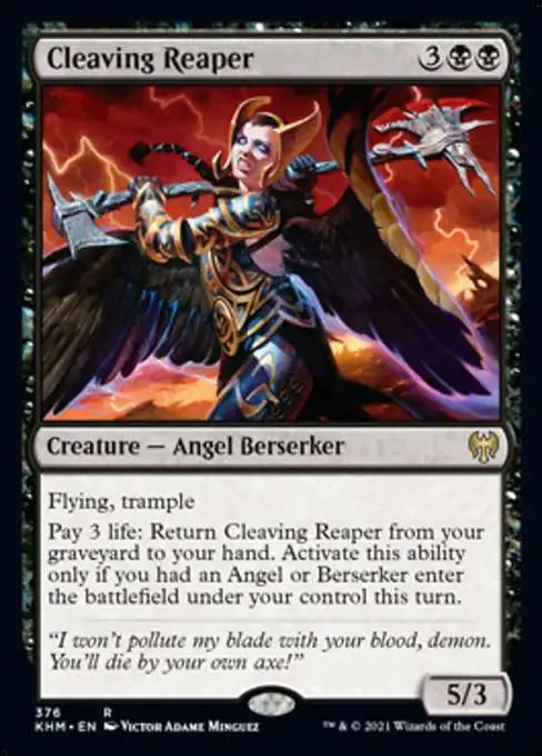 Magic The Gathering Trading Card Game Kaldheim Single Card Rare Cleaving Reaper 376 Theme Booster - ToyWiz Magic The Gathering Trading Card Game Kaldheim Single Card Rare Cleaving Reaper 376 Theme Booster - ToyWiz