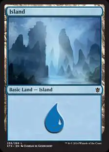 Magic The Gathering Khans of Tarkir Single Card Land Island 254 FOIL ...