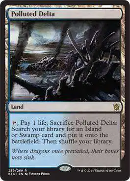 MtG Khans of Tarkir Rare Polluted Delta #239 [Lightly Played]