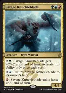 MtG Khans of Tarkir Rare Savage Knuckleblade #197