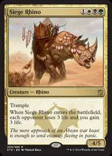MtG Khans of Tarkir Rare Siege Rhino #200 [Russian]