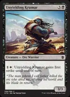MtG Khans of Tarkir Common Foil Unyielding Krumar #94