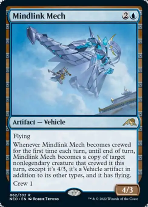 MtG Trading Card Game Kamigawa Neon Dynasty Rare Foil Mindlink Mech #62