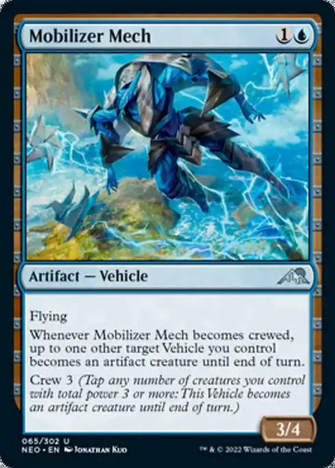 MtG Trading Card Game Kamigawa Neon Dynasty Uncommon Mobilizer Mech #65