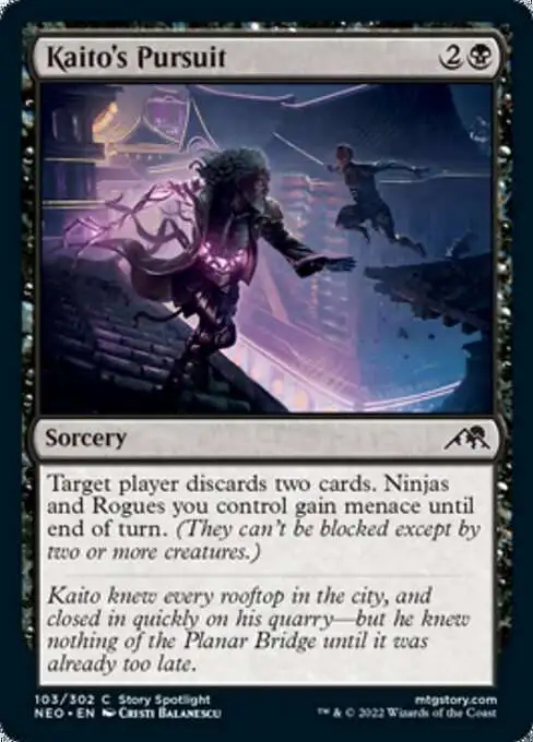 Magic The Gathering Trading Card Game Kamigawa Neon Dynasty Single Card  Common Kaitos Pursuit 103 - ToyWiz
