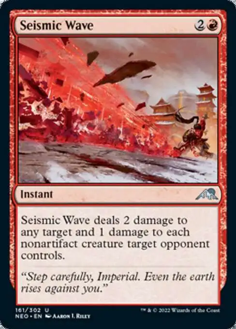 MtG Trading Card Game Kamigawa Neon Dynasty Uncommon Seismic Wave #161