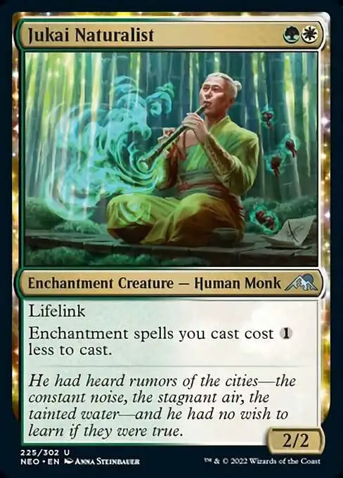 MtG Trading Card Game Kamigawa Neon Dynasty Uncommon Jukai Naturalist #225