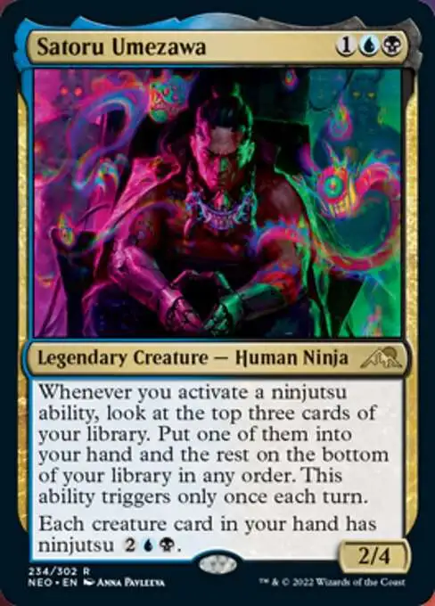 Magic The Gathering Trading Card Game Kamigawa Neon Dynasty Single Card Rare Satoru Umezawa 234 - ToyWiz Magic The Gathering Trading Card Game Kamigawa Neon Dynasty Single Card Rare Satoru Umezawa 234 - ToyWiz