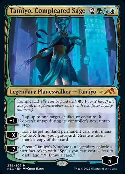 MtG Trading Card Game Kamigawa Neon Dynasty Mythic Rare Tamiyo, Compleated Sage #238