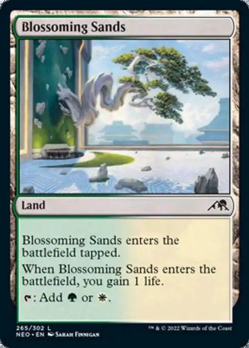 MtG Trading Card Game Kamigawa Neon Dynasty Common Blossoming Sands #265