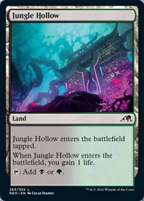 MtG Trading Card Game Kamigawa Neon Dynasty Common Jungle Hollow #269