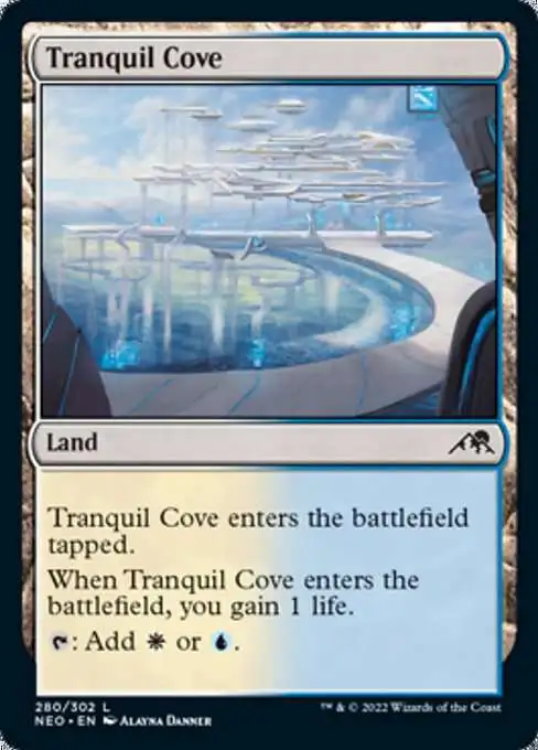 MtG Trading Card Game Kamigawa Neon Dynasty Common Tranquil Cove #280