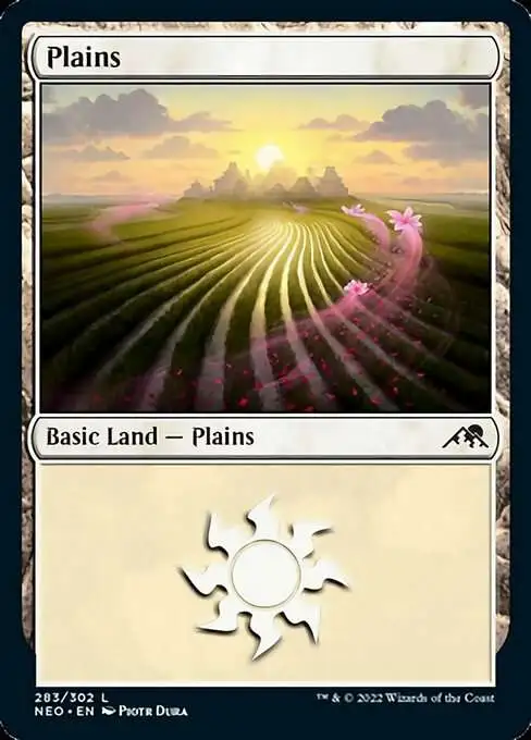 MtG Trading Card Game Kamigawa Neon Dynasty Common Plains #283