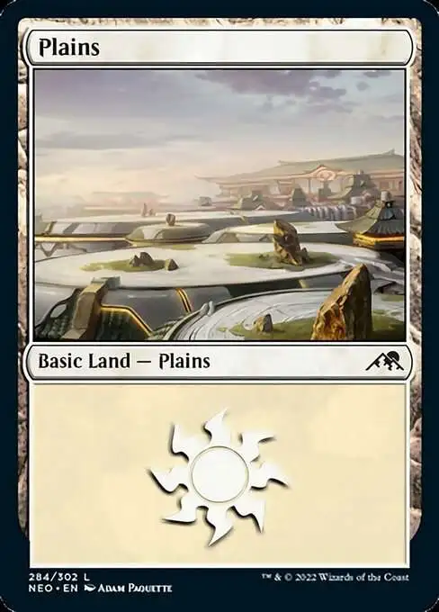 MtG Trading Card Game Kamigawa Neon Dynasty Common Plains #284