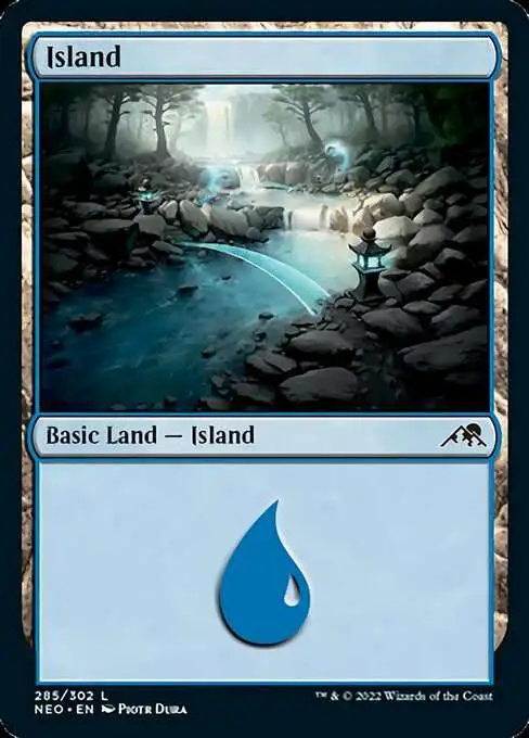 MtG Trading Card Game Kamigawa Neon Dynasty Common Island #285