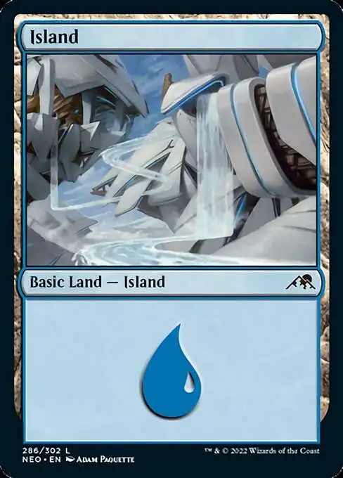 MtG Trading Card Game Kamigawa Neon Dynasty Common Island #286 [V1]